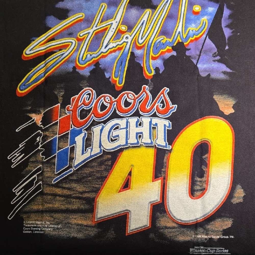 VTG 1998 Nascar Sterling Marlin Coor's Light Leading The Charge XL - Picture 6 of 7
